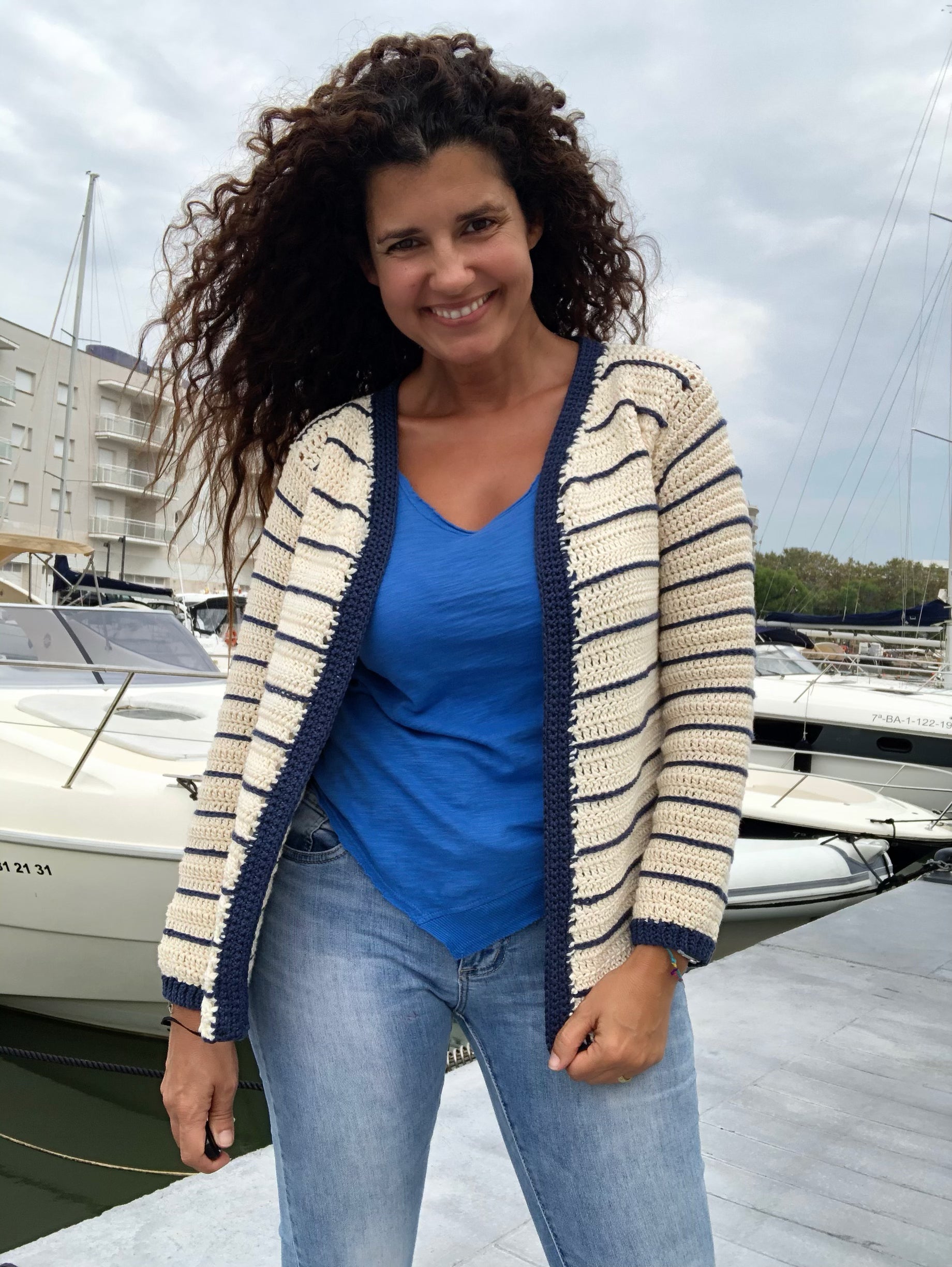 Cardigan blue sea nuni